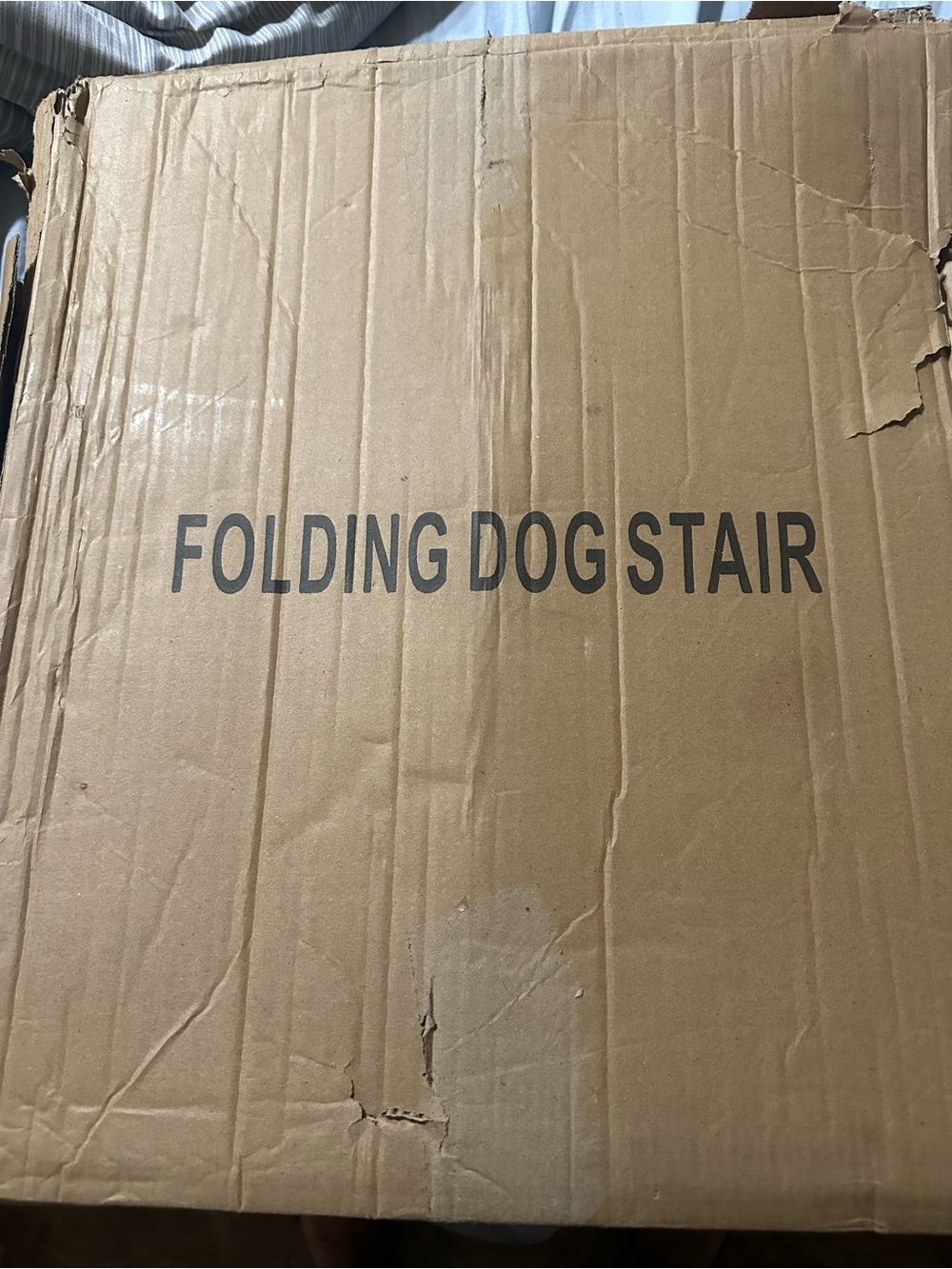 Folding Dog Stair - Sturdy Brown Pet Steps